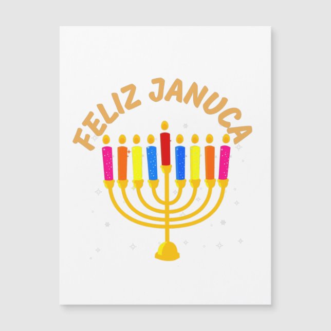 Januca, Feliz Januca, Menorah, Masada, Janucia  (Front)