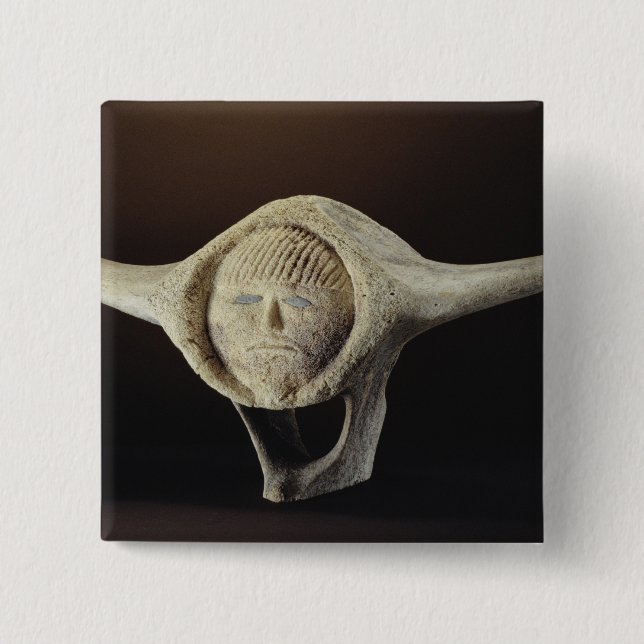 Janus Head, from Cape Dorset 15 Cm Square Badge (Front)