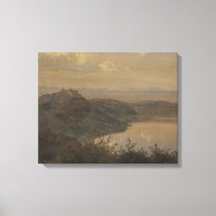 Janus la Cour - A View towards Castel Gandolfo Canvas Print