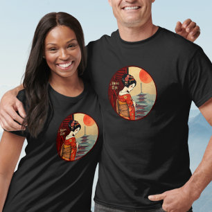 Japan 日本 maiko geisha pagoda sun  T-Shirt