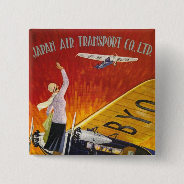 Japan Air Transport 15 Cm Square Badge (Front)