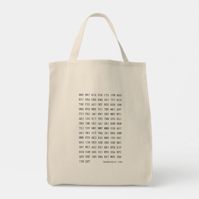 Japan Airport Code (IATA) Tote Bag (Back)