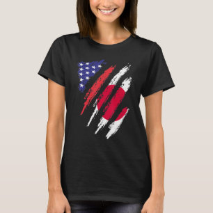Japan American Grown Flag USA Patriot Heritage Mon T-Shirt
