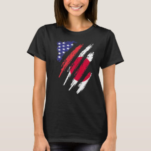 Japan American Grown Flag USA Patriot Heritage Mon T-Shirt