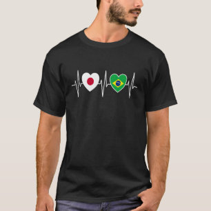 Japan And Brazil Brazilian Flag Flags T-Shirt