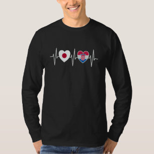 Japan And Croatia Croatian Flag Flags T-Shirt