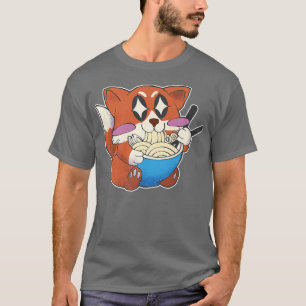 Japan Animal Cute Kawaii Japanese Ramen Fox Anime  T-Shirt