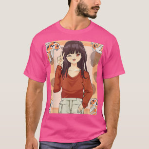 Japan Anime Mask Kitsune Style Samurai Oni Katana T-Shirt