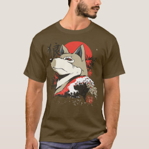 Japan Anime Wolf Asian Culture Style Red Rising Su T-Shirt