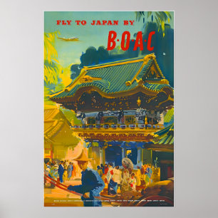 Japan Art Japanese Print BOAC Travel Poster