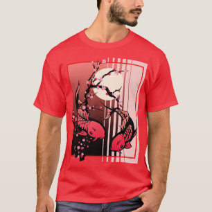 Japan Art Koi p Japanese Nishikigoi Fish Cherry Bl T-Shirt