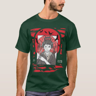Japan Birds Anime Otaku Grunge Retro Tokyo Kanji G T-Shirt