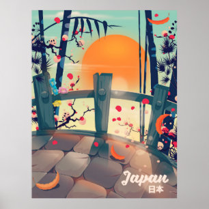 Japan Blossom vacation poster Japan Blossom