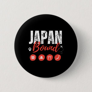 Japan Bound Tokyo Travel Vacation Trip Matching Fa 6 Cm Round Badge