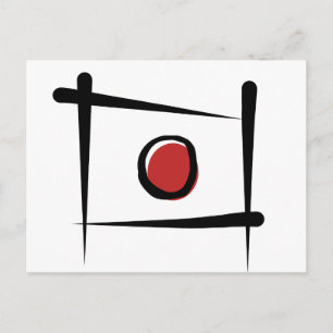 Japan Brush Flag Postcard