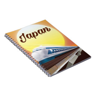 Japan Bullet Train travel poster Notebook