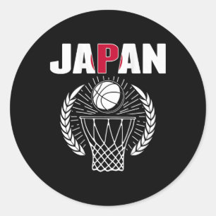 Japan Bysketbyll Lovers Jersey Support Japanese By Classic Round Sticker