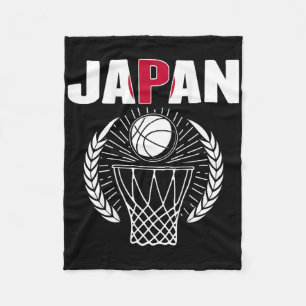 Japan Bysketbyll Lovers Jersey Support Japanese By Fleece Blanket