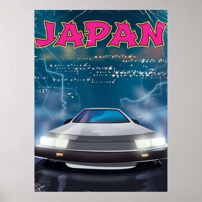 Japan car travel poster (Front)