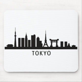Japan Cityscape Travel | Tokyo Skyline Silhouette Mouse Mat