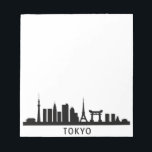 Japan Cityscape Travel | Tokyo Skyline Silhouette Notepad<br><div class="desc">“Tokyo Skyline Silhouette | Japan Cityscape Travel Design | Modern Minimal Japanese Art“ Bring the beauty and energy of Japan’s capital into your everyday life with this high-quality Tokyo skyline silhouette design. Created as an original, commercial-safe artwork, this piece blends modern city architecture with traditional Japanese elements into a clean,...</div>