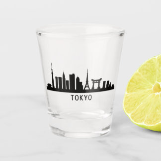 Japan Cityscape Travel | Tokyo Skyline Silhouette Shot Glass