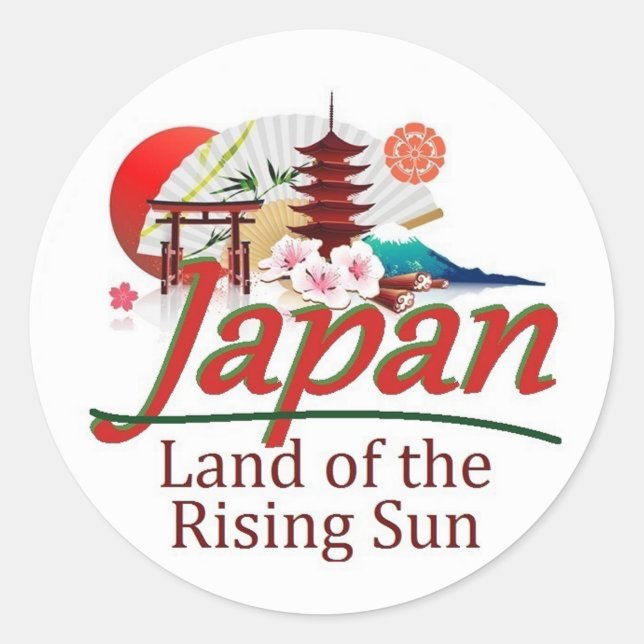 JAPAN CLASSIC ROUND STICKER (Front)