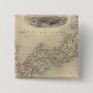 Japan & Corea 15 Cm Square Badge