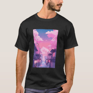Japan Cotton Candy Sky Aesthetic Otaku Anime Manga T-Shirt