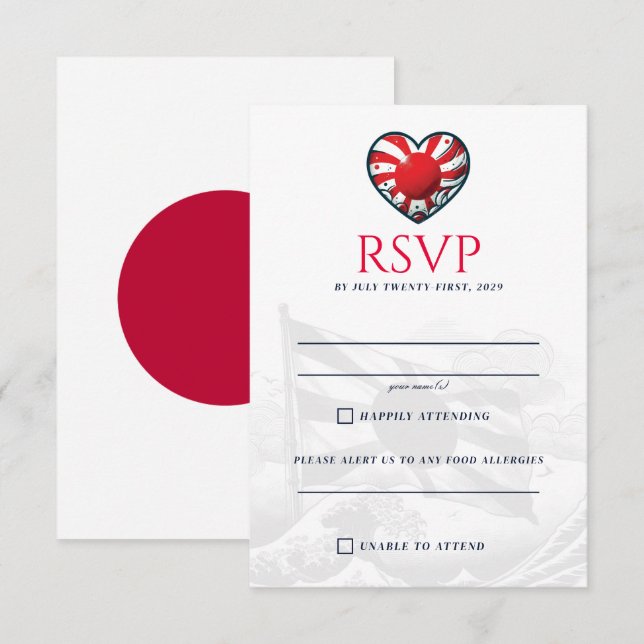 Japan Couple RSVP Card (Front/Back)