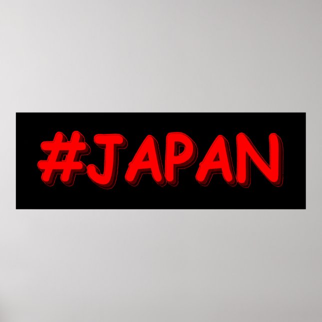 "#JAPAN" Cute Design. Buy Now Poster (Front)