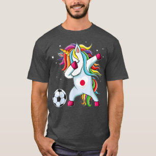 Japan Dabbing Soccer Unicorn Japanese Fan  T-Shirt