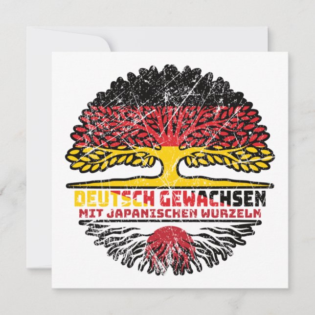 Japan Deutsch Baum Wurzel Card (Front)