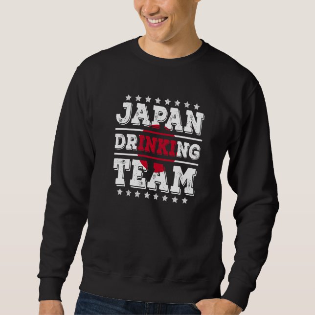 Japan Drinking Team Japanese Flag Drinking Sweatshirt (Front)