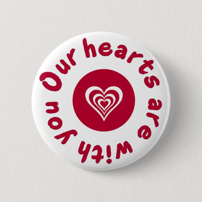 Japan Earthquake and Tsunami Relief Shirt 6 Cm Round Badge (Front)