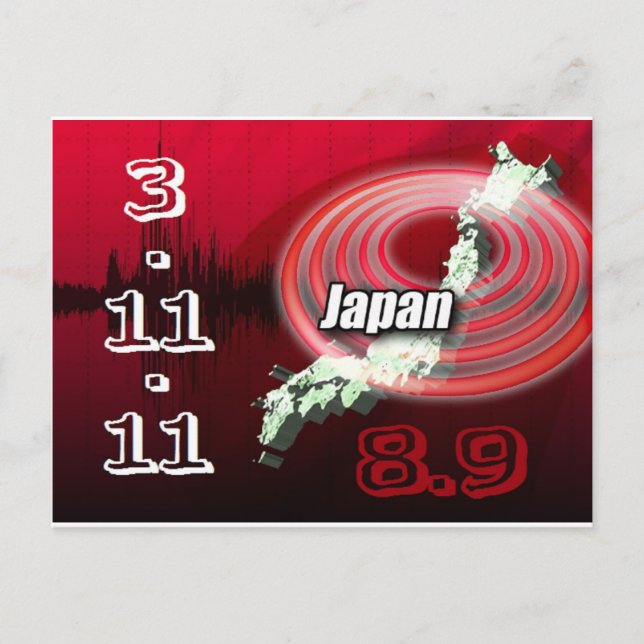 Japan Earthquake - Help Japan Postcard (Front)