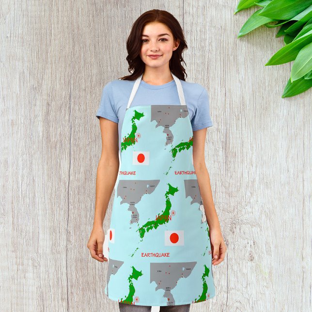 Japan Earthquake Map Seismic Activity Apron (Creator Uploaded)
