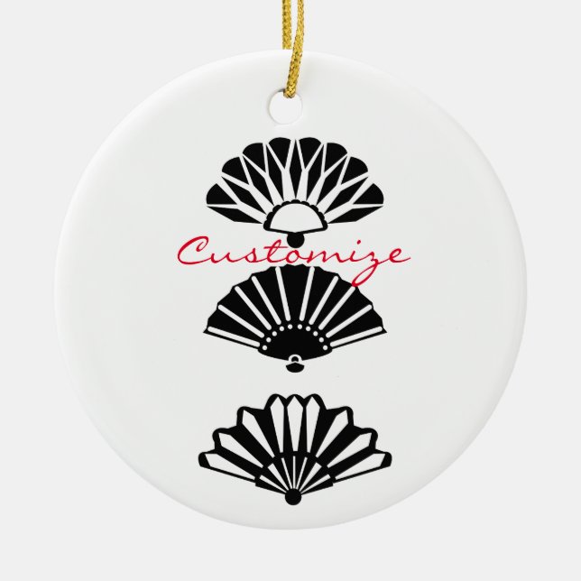 Japan Fans Thunder_Cove Ceramic Tree Decoration (Front)
