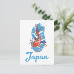 Japan Fishing logo Invitation Postcard