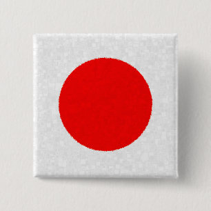 JAPAN FLAG 15 CM SQUARE BADGE