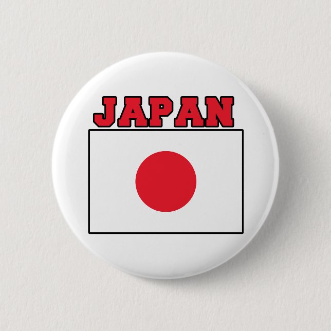 Japan Flag 6 Cm Round Badge (Front)