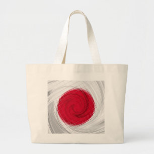 Japan Flag Artwork Large Tote Bag