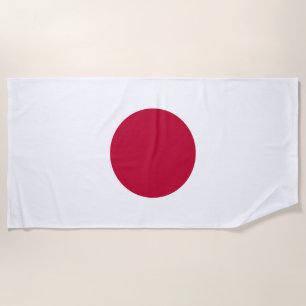 Japan Flag Beach Towel