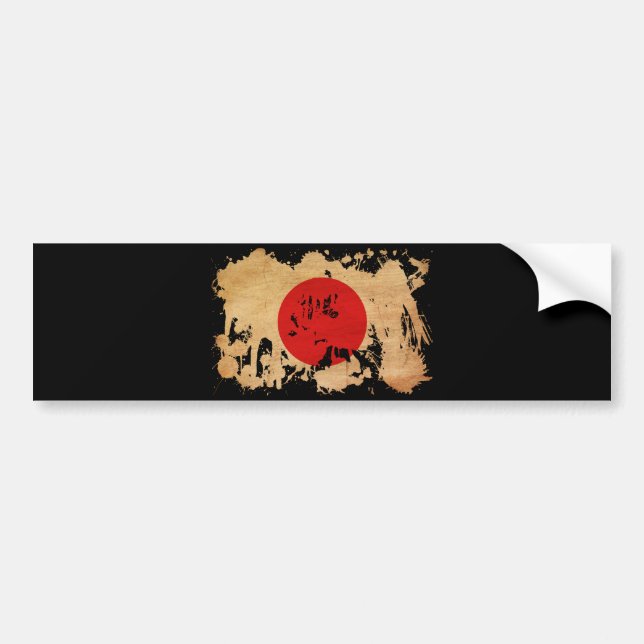 Japan Flag Bumper Sticker (Front)