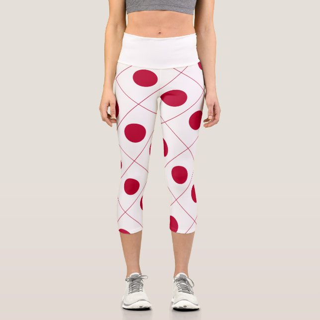 Japan Flag Capri Leggings (Front)