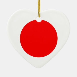 Japan Flag Ceramic Tree Decoration