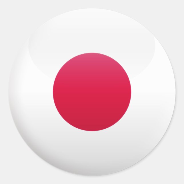 Japan Flag Classic Round Sticker (Front)