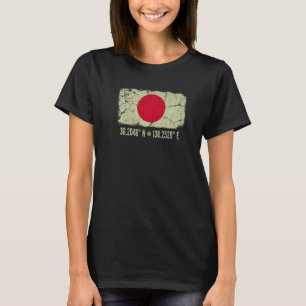 Japan Flag Coordinates Men Women Japanese Heritage T-Shirt