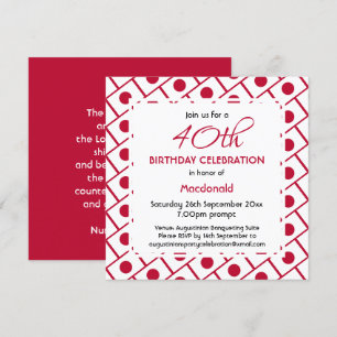 JAPAN FLAG Custom Birthday Celebration Invitation