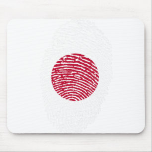 Japan Flag Fingerprint Country Pride Identity Mouse Mat